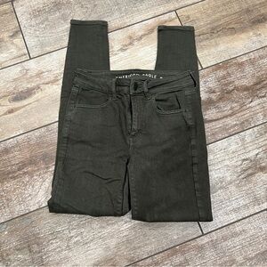 American Eagle | Hi Rise Green Jeggings